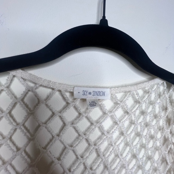 Sky and Sparrow Crochet Duster Midi Cardigan Coverup Festival Boho Beachy L/XL - Picture 8 of 12